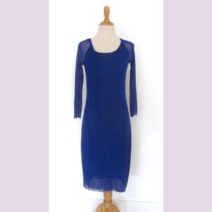 Vintage Jean Paul Gaultier Soleil Royal Blue Bodycon Sheath Dress M